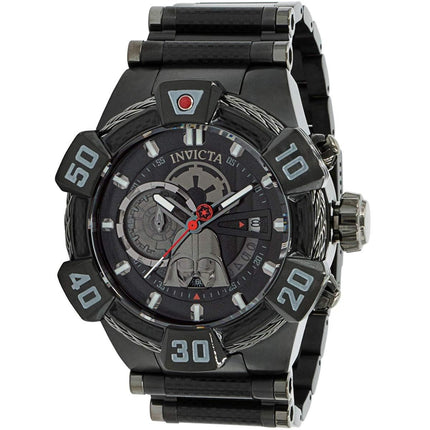 Invicta Men's Quartz Watch - Star Wars Darth Vader Chronograph SS Bracelet | 37682 ,