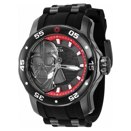 Invicta Men's Quartz Watch - Star Wars Darth Vader Steel and Rubber strap | 40358 ,