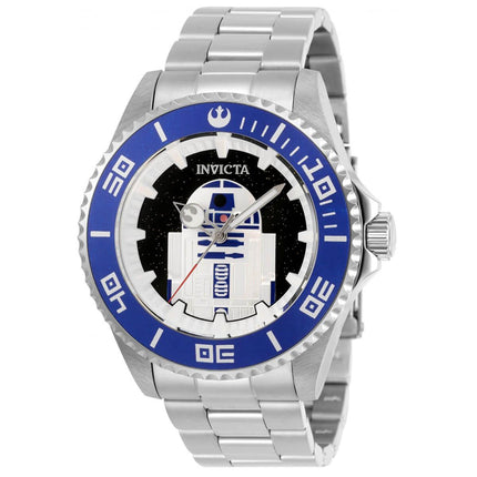 Invicta Men's Quartz Watch - Star Wars R2-D2 Silver and Black Dial Bracelet | 31243 ,