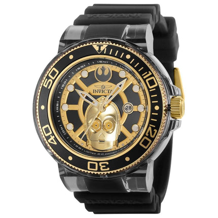 Invicta Men's Quartz Watch - Star Wars Rotating Bezel Black and Gold Tone Dial | 39709 ,