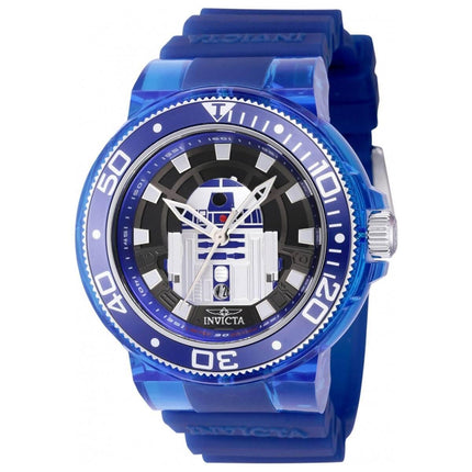 Invicta Men's Quartz Watch - Star Wars Rotating Bezel Blue Rubber Strap | 39710 ,