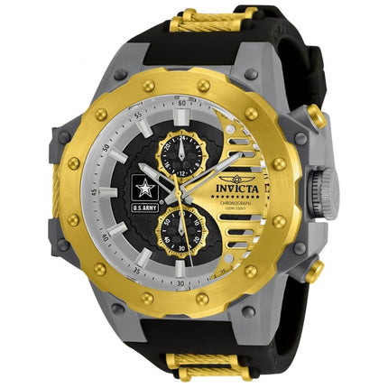 Invicta Men's Quartz Watch - U.S. Army Chronograph Black Rubber Strap | 32984 ,