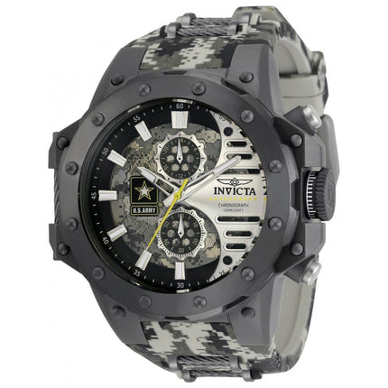 Invicta Men's Quartz Watch - U.S. Army Chronograph Grey Rubber Strap | 32983 ,