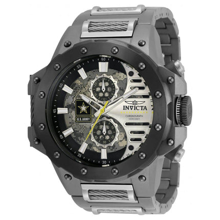 Invicta Men's Quartz Watch - U.S. Army Chronograph Gunmetal Titanium Bracelet | 32987 ,