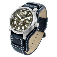 Invicta Men's Quartz Watch - U.S. Navy Camouflage Dial Navy Blue Leather Strap | 34673 ,