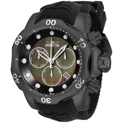 Invicta Men's Quartz Watch - Venom Chronograph Black MOP Dial Rubber Strap | 33304 ,