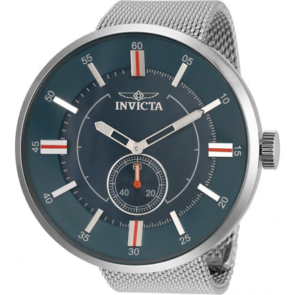 Invicta Men's Quartz Watch - Vintage Blue Dial Stainless Steel Mesh Bracelet | 29152 ,