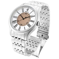 Invicta Men's Quartz Watch - Vintage White and Beige Dial Silver Tone Bracelet | 36241 ,