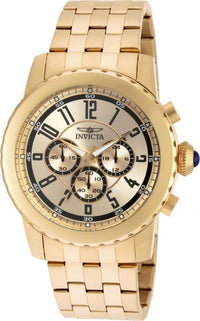 Invicta Men's Specialty Gold Dial Yellow Steel Chrono Watch | 19465 ,