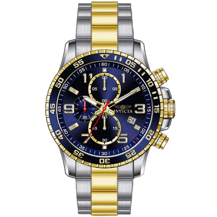 Invicta Men's Specialty Watch - Chronograph Blue Dial Two Tone Steel Bracelet | 36984 ,