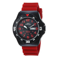 Invicta Men's Strap Watch - Coalition Forces Quartz Black Dial Red Rubber | 25327 ,