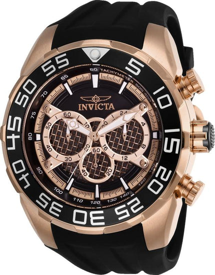 Invicta Men's Strap Watch - Speedway Chronograph Rose Gold and Black Dial | 26304 ,