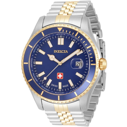 Invicta Men's Swiss Quartz Watch - Pro Diver Blue Dial Two Tone Steel Bracelet | 33442 ,