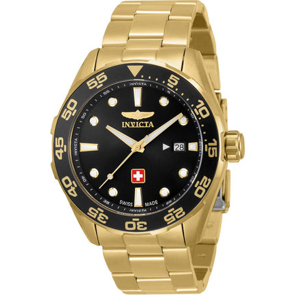 Invicta Men's Swiss Quartz Watch - Pro Diver YG Stainless Steel Bracelet | 33456 ,