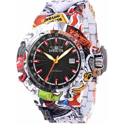 Invicta Men's Swiss Quartz Watch - Subaqua Black Dial Aqua Plated Bracelet | 36745 ,