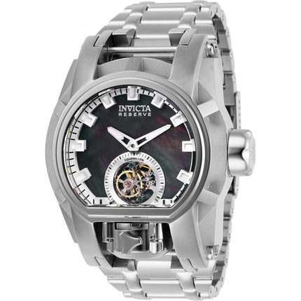 Invicta Men's Tourbillon Watch - Reserve Bolt Zeus Black and Silver Dial Bracelet | 28392 ,