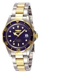 Invicta Men's Two Tone Yellow Gold Watch - Pro Diver Quartz Blue Dial Date | 8935 ,