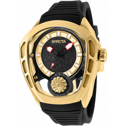 Invicta Men's Watch - Akula Automatic Black and Gold Tone Dial Rubber Strap | 35443 ,