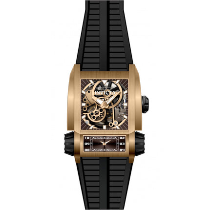 Invicta Men's Watch - Akula Automatic Semi Skeleton Dial Black Rubber Strap | 41728 ,