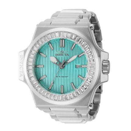 Invicta Men's Watch - Akula Date Display Turquoise Dial Silver Steel Bracelet | 43383 ,