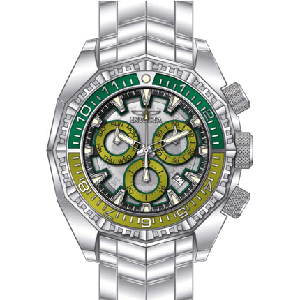 Invicta Men's Watch - Akula Quartz Chronograph Day-Date Display Silver Bracelet | 44295 ,