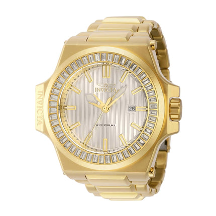 Invicta Men's Watch - Akula Silver Tone Dial Yellow Gold Bracelet Date Display | 43388 ,