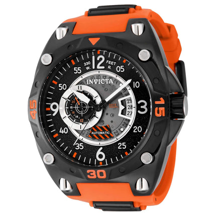 Invicta Men's Watch - Aviator Automatic Chronograph Orange and Black Strap | 40284 ,