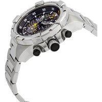 Invicta Men's Watch - Aviator Chronograph Black Dial Silver Steel Bracelet | 28108 ,