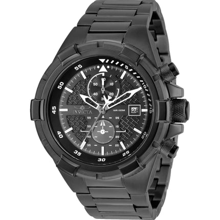 Invicta Men's Watch - Aviator Chronograph Black Stainless Steel Bracelet | 28109 ,