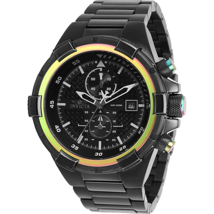 Invicta Men's Watch - Aviator Chronograph Black Stainless Steel Date Display | 28131 ,
