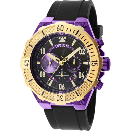 Invicta Men's Watch - Aviator Chronograph Purple and Black Dial Rubber Strap | 40506 ,