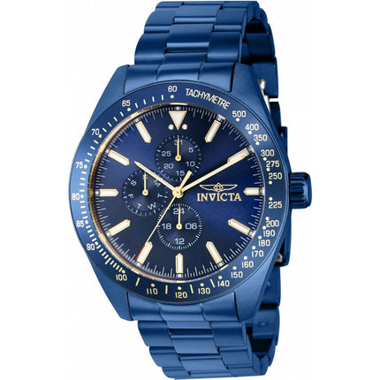 Invicta Men's Watch - Aviator Japanese Quartz Blue Stainless Steel Bracelet | 38973 ,