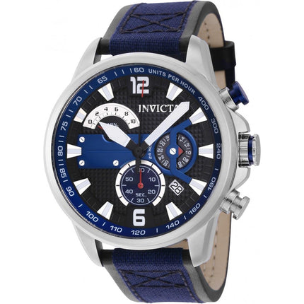 Invicta Men's Watch - Aviator Quartz Chrono Date Display Black and Blue Dial | 41684 ,