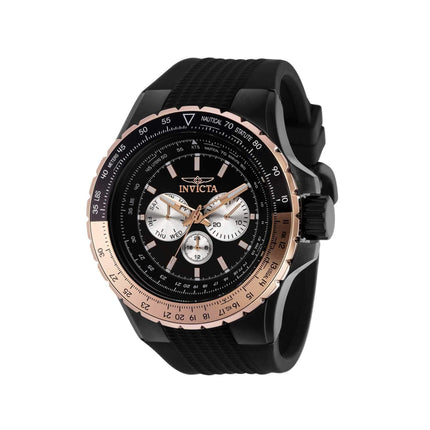 Invicta Men's Watch - Aviator Rotating Bezel Black and Silver Tone Dial Strap | 37032 ,