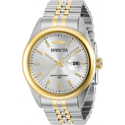 Invicta Men's Watch - Aviator Silver Tone Dial TT Stainless Steel Bracelet | 38419 ,