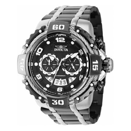 Invicta Men's Watch - Bolt Chrono Silver and Black Stainless Steel Bracelet | 37654 ,