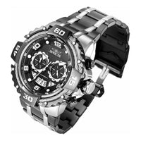 Invicta Men's Watch - Bolt Chrono Silver and Black Stainless Steel Bracelet | 37654 ,