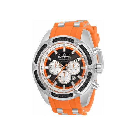 Invicta Men's Watch - Bolt Chronograph Silver Steel and Orange Plastic Strap | 31063 ,