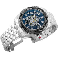 Invicta Men's Watch - Bolt King Snake Semi Skeleton Dial Silver Bracelet | 32318 ,