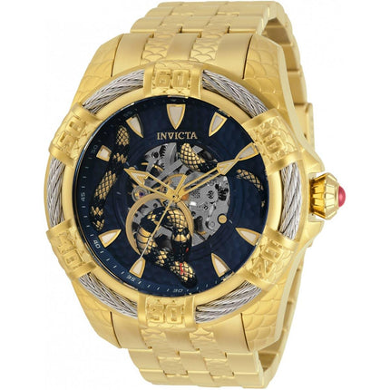 Invicta Men's Watch - Bolt King Snake Semi Skeleton Dial YG Tone Bracelet | 32320 ,
