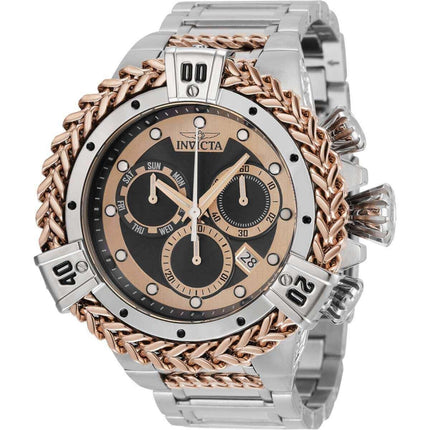 Invicta Men's Watch - Bolt Quartz Chrono Black and Rose Gold Dial Bracelet | 35566 ,