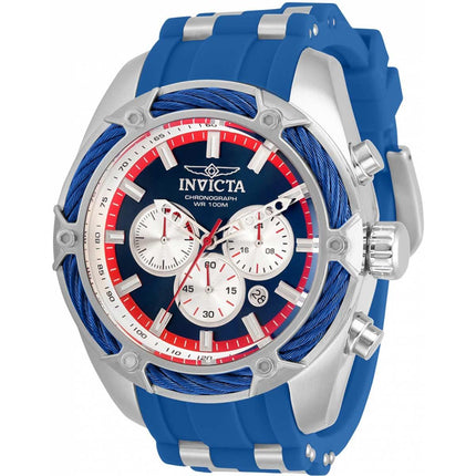 Invicta Men's Watch - Bolt Quartz Chronograph Date Display Blue Rubber Strap | 31064 ,