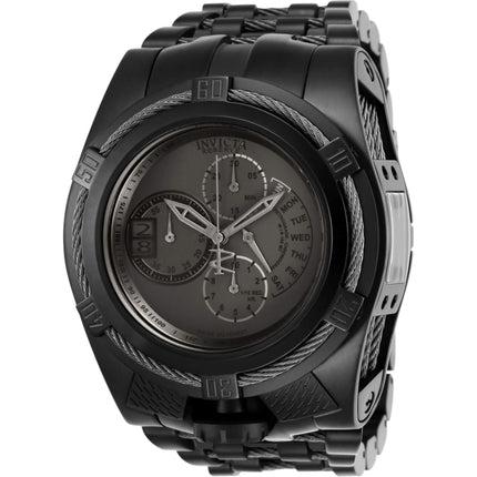 Invicta Men's Watch - Bolt Zeus Tria Chrono Gunmetal Dial Steel Bracelet | 26388 ,