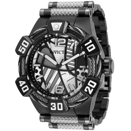 Invicta Men's Watch Britto Quartz Black and White Dial Two Tone Bracelet 35281 ,