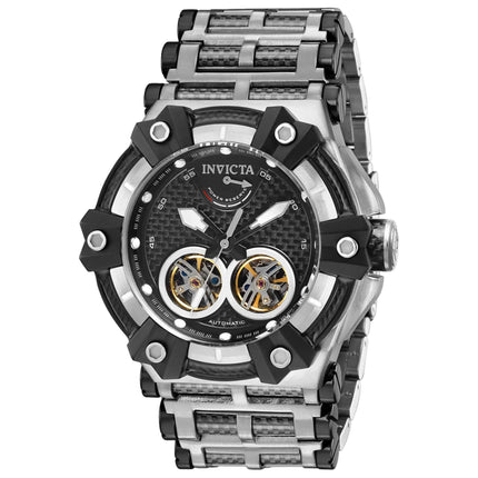 Invicta Men's Watch - Carbon Hawk Automatic Black, Silver Tone Bracelet | 37288 ,