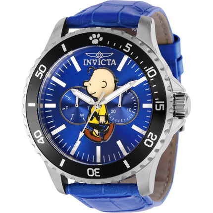 Invicta Men's Watch - Character Collection Snoopy Quartz Blue Leather Strap | 38640 ,