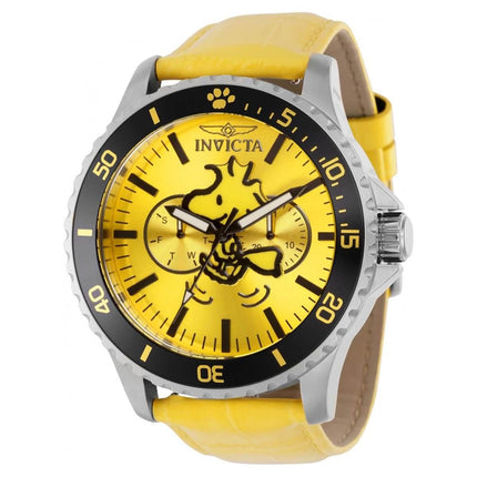 Invicta Men's Watch - Character Collection Snoopy Yellow Dial Leather Strap | 38638 ,