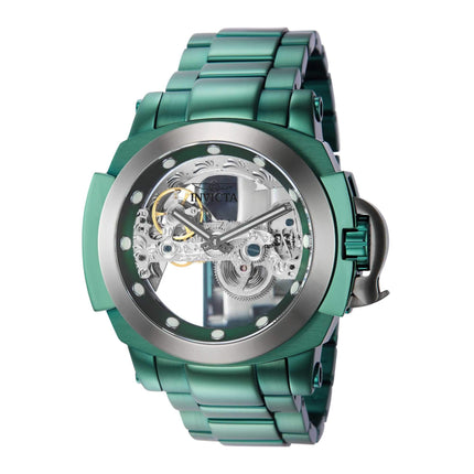 Invicta Men's Watch - Coalition Forces Ghost Bridge Dial Green Steel Bracelet | 43942 ,