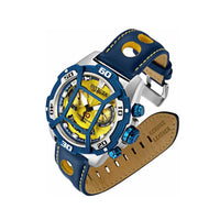 Invicta Men's Watch - Corduba Chronograph Yellow and Blue Dial Leather Strap | 33854 ,