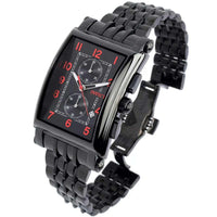 Invicta Men's Watch - Cuadro Quartz Chronograph Black Dial Steel Bracelet | 34833 ,